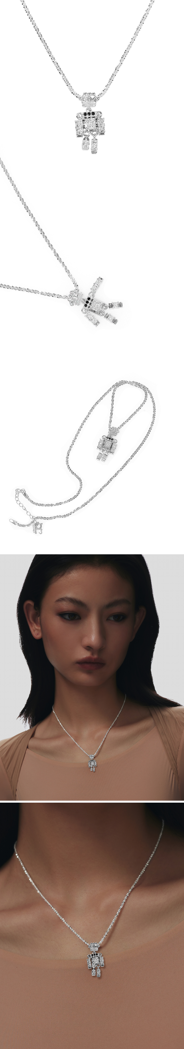 karat robot chain necklace