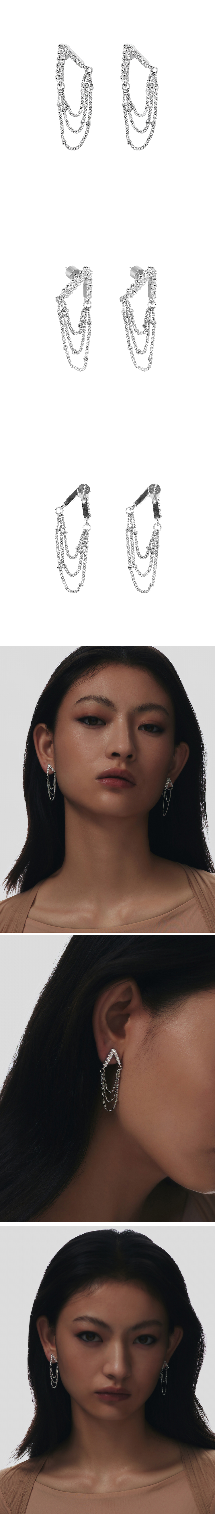 karat with V-shape earrings